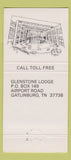 Matchbook Cover - Glenstone Lodge Gatlinburg TN 30 Strike