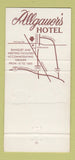 Matchbook Cover - Allgauer's Hotel Northbrook IL 30 Strike