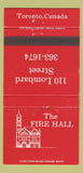 Matchbook Cover - Fire Hall Toronto ON WEAR 30 Strike