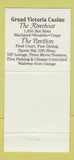 Matchbook Cover - Grand Victoria Casino Elgin IL 30 Strike
