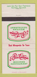 Matchbook Cover - El Paso Cantina Mexican Long Beach Torrance CA 30 Strike