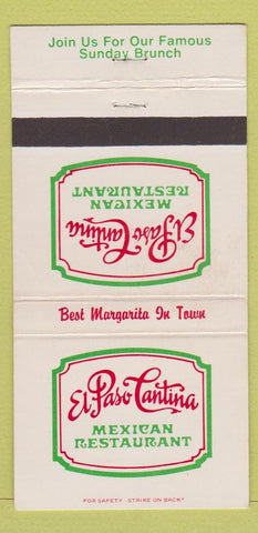 Matchbook Cover - El Paso Cantina Mexican Long Beach Torrance CA 30 Strike