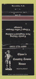 Matchbook Cover - Chase's Country Towne House Meredith NH WORN 30 Strike