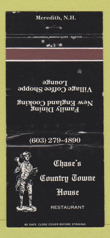Matchbook Cover - Chase's Country Towne House Meredith NH WORN 30 Strike