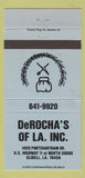 Matchbook Cover - DeRocha's Slidell LA 30 Strike