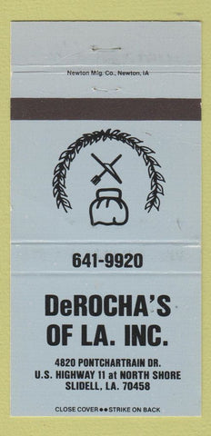 Matchbook Cover - DeRocha's Slidell LA 30 Strike