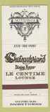Matchbook Cover - Chateaubriand E Pavilion New Orleans LA 30 Strike