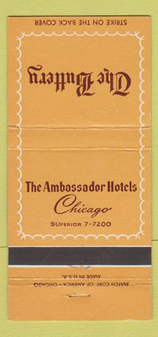 Matchbook Cover - The Buttery Ambassador Hotel Chicago IL 30 Strike