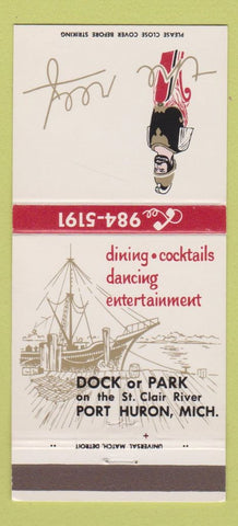 Matchbook Cover - The Reef Port Huron MI 30 Strike
