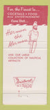 Matchbook Cover - The Reef Port Huron MI 30 Strike