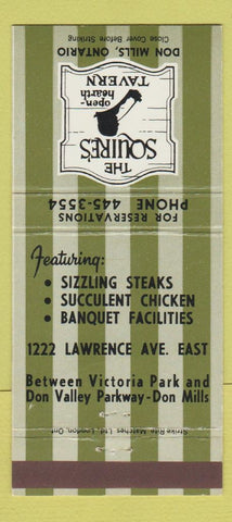 Matchbook Cover - Squire's Tavern Don Mills ON 30 Strike