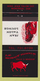 Matchbook Cover - Le Boeuf Rouge Montreal QC Jean Talon Lounge 30 Strike
