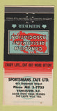 Matchbook Cover - Sportsmans Cafe Vancouver BC 30 Strike