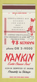 Matchbook Cover - Nankin Chinese Restaurant Skokie IL girlie 30 Strike