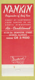 Matchbook Cover - Nankin Chinese Restaurant Skokie IL girlie 30 Strike
