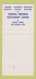 Matchbook Cover - Sherman House Restaurant Hotel Batesville IN 30 Strike