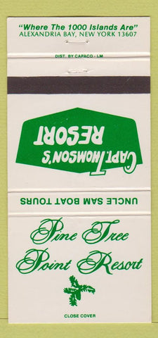 Matchbook Cover - Pine Tree Point Resort Alexandria Bay NY 30 Strike