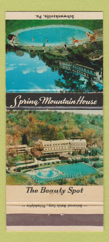Matchbook Cover - Spring Mountain House Schwenksville PA 30 Strike