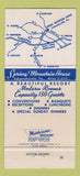 Matchbook Cover - Spring Mountain House Schwenksville PA 30 Strike