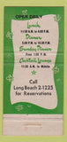Matchbook Cover - Welch's Restaurant Long Beach CA 30 Strike