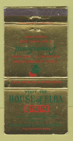 Matchbook Cover - House of Elba Inn North Bay ON WEAR 30 Strike