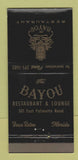 Matchbook Cover - Bayou Restaurant Boca Raton FL 30 Strike
