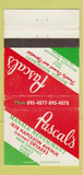 Matchbook Cover - Pascal's Manale Restaurant WEAR New Orleans LA 30 Strike