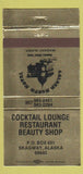 Matchbook Cover - Golden North Hotel Skagway AK 30 Strike