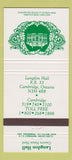 Matchbook Cover - Langdon Hall Country House Hotel Bambridge ON 30 Strike