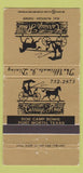 Matchbook Cover - Carraige House Fort Worth TX WEAR 30 Strike