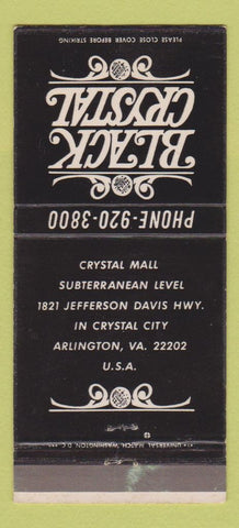 Matchbook Cover - Black Crystal Arlington VA 30 Strike