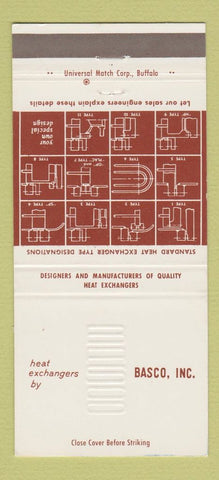 Matchbook Cover - Basco Heat Exchangers Buffalo NY 30 Strike