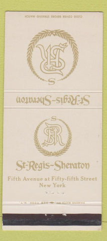 Matchbook Cover - ST Regis Hotel Sheraton New York City 30 Strike