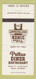 Matchbook Cover - Pallas Diner Restaurant Berlin NJ 30 Strike