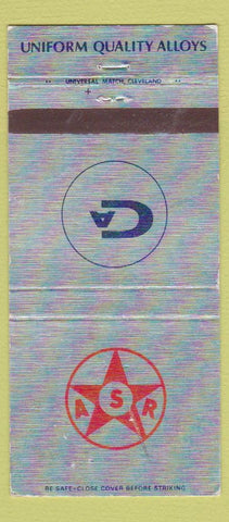 Matchbook Cover - ASR Alloys Aluminum Detroit Maple Heights OH  30 Strike