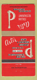Matchbook Cover - Asti's Italian Restaurant Miami Beach FL 30 Strike