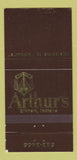 Matchbook Cover - Arthur's Elkhart IN 30 Strike