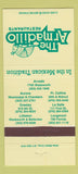 Matchbook Cover - Armadillo Fort Collins Longmont Greeley Colorado 30 Strike