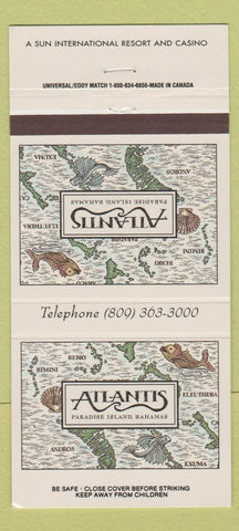Matchbook Cover - Atlantis Paradise Island Bahamas 30 Strike
