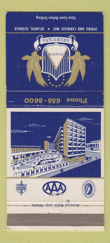 Matchbook Cover - Atlanta Americana GA 30 Strike