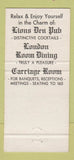 Matchbook Cover - 3 Lions Supper Club West Baraboo WI 30 Strike