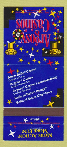 Matchbook Cover - Argosy Casinos St Louis Kansas City Cincinnati 30 Strike