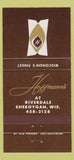 Matchbook Cover - Hoffmann's Sheboygan WI 30 Strike