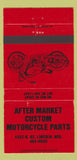 Matchbook Cover - After Market Motorcycle Parts Lincoln NE 30 Strike