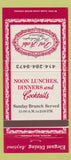 Matchbook Cover - Port Hotel Port Washington WI 30 Strike