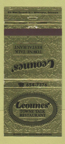 Matchbook Cover - Leounes' Towne Talk Wilmington DE 30 Strike