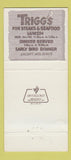 Matchbook Cover - Trigg's Steaks Tamarac FL 30 Strike