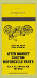 Matchbook Cover - After Market Motorcycle Parts Lincoln NE 30 Strike