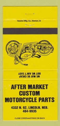 Matchbook Cover - After Market Motorcycle Parts Lincoln NE 30 Strike
