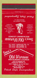 Matchbook Cover - Sawa's Old Warsaw Restaurant Broadview IL 30 Strike